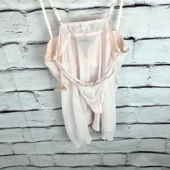 Linea Donatella Women's Lace Trim Chemise White Floral Size M - Picture 4 of 8